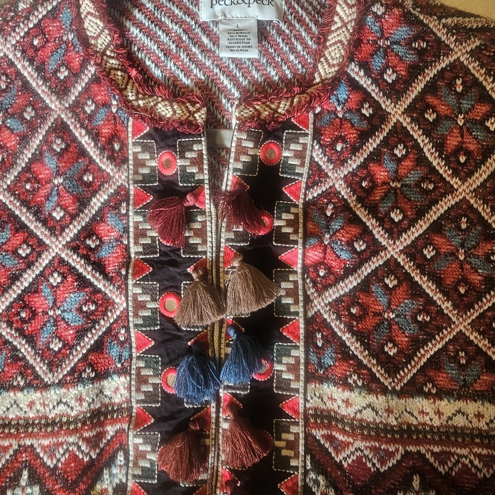 Peck & Peck Boho Tapestry Sweater - Picture 4 of 5
